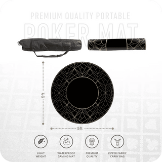 Astra Series Poker Table Mat - Round, 5x5ft - Acesfull