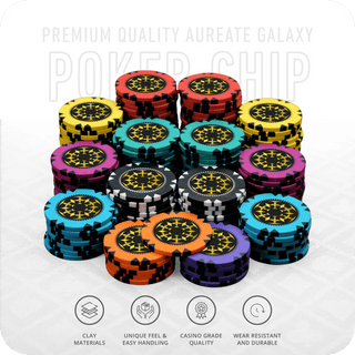 Aureate Galaxy Poker Chipset Without Denomination - GR, 300/500 Pcs, Clay, 40mm, 14g - Acesfull