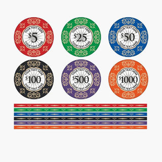 Customisable Poker Chips- Ceramic, 40/43/45/50mm - Acesfull