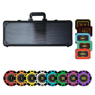 Emperial Poker Chipset - TN, 300/500/800/1000/1200 Pcs, 10/30/50/80/100 Plaques, Clay, 45mm, 18g