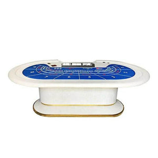 Feather White Baccarat Table - Acesfull