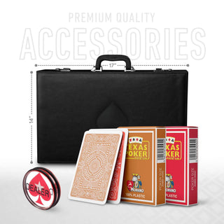 Modiano Poker Chipset - TN, 500/800/1000 Pcs, 30/50/80 Plaques, Clay, 45mm, 18g - Acesfull
