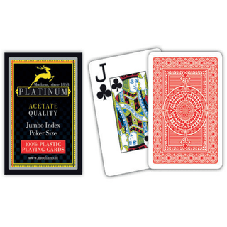 Modiano Platinum Playing Cards - Pack of 10, Blue/ Red - Acesfull