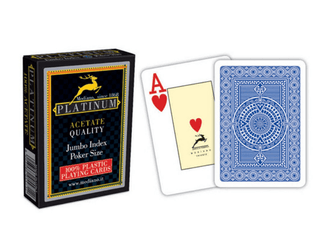 Modiano Platinum Playing Cards - Pack of 10, Blue/ Red - Acesfull